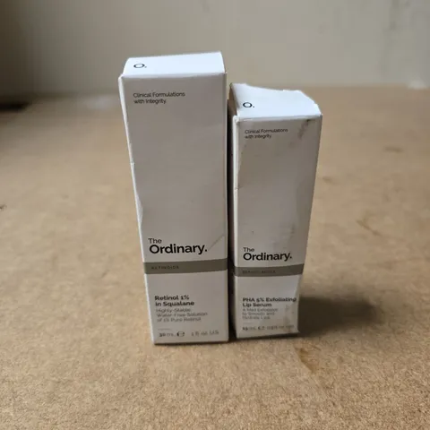 SET OF 2 THE ORDINARY ITEMS: RETINOL 1% + EXFOLIATING LIP SERUM