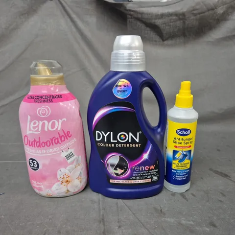 APPROXIMATELY 10 ASSORTED HOUSEHOLD ITEMS TO INCLUDE LENOR, DYLON, ETC