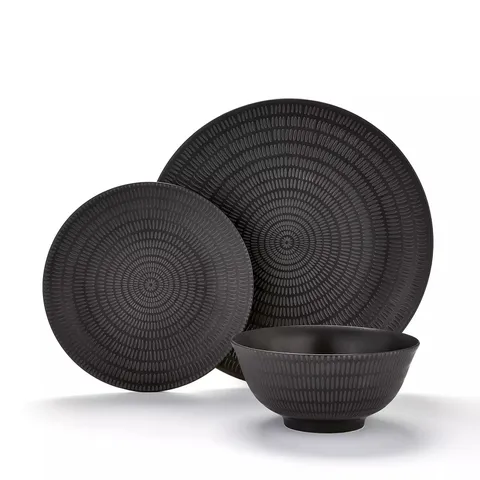 PIERRE 12-PIECE DINNER SET - CHARCOAL