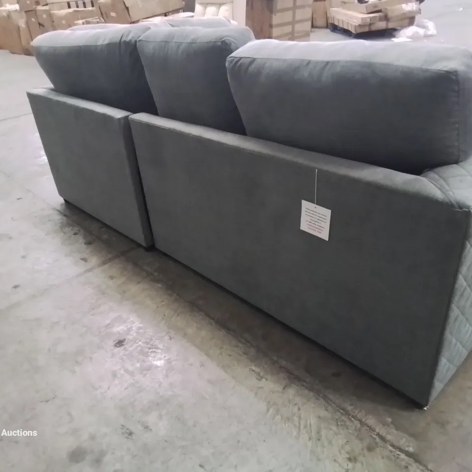 DESIGNER CHAUDRI 2-PIECE UPHOLSTERED CORNER SOFA GREY
