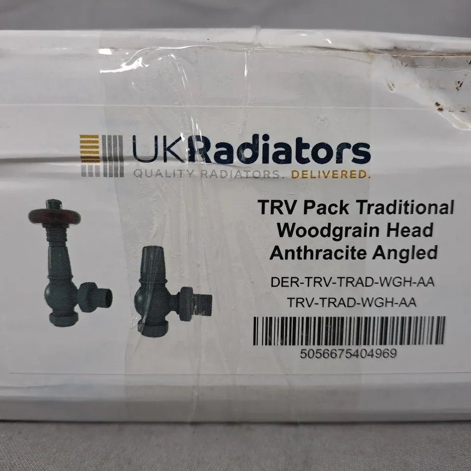 UK RADIATORS TRV PACK – TRADITIONAL WOODGRAIN HEAD, ANTHRACITE ANGLED