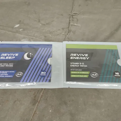 TOTE OF APPROXIMATELY 20 REVIVE ENERGY AND SLEEP PATCHES 