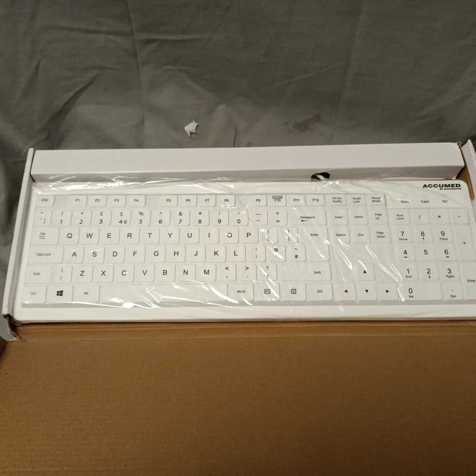 ACCUMED BY ACCURATUS WHITE KEYBOARD, BOXED