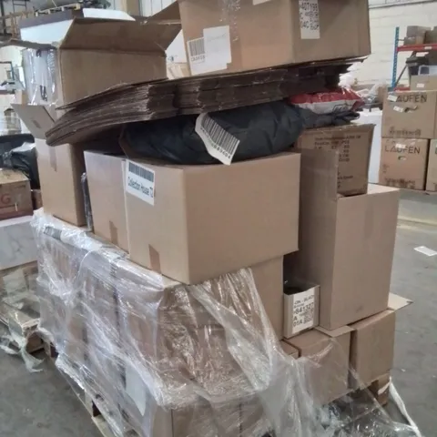 PALLET OF ASSORTED HOUSEHOLD GOODS AND PRODUCTS TO INCLUDE;HEADPHONES,RUG,NAIL FILES,BASEBALL JERSEY