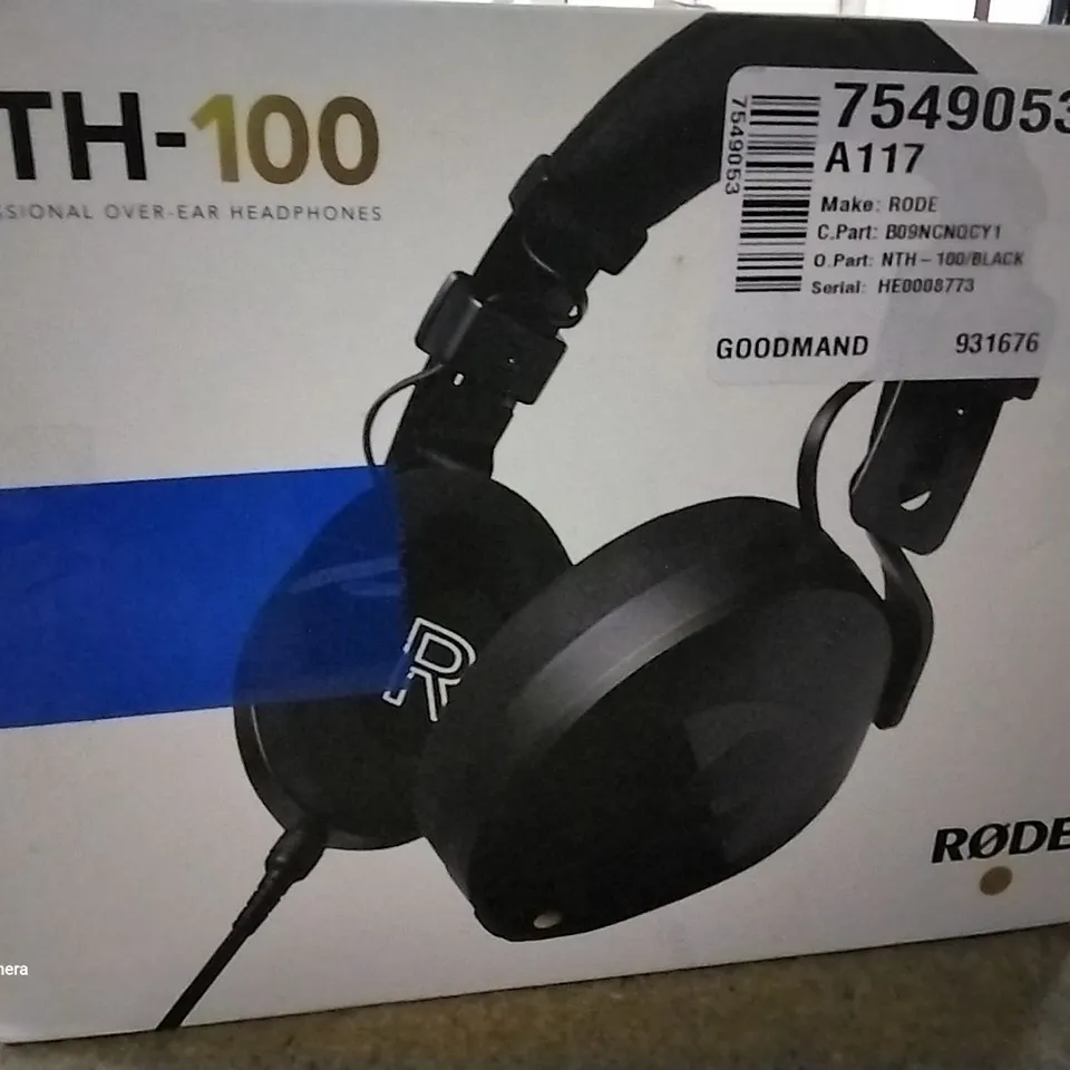 BOXED RODE NTH-100 PROFESSIONAL OVER EAR HEADPHONES 