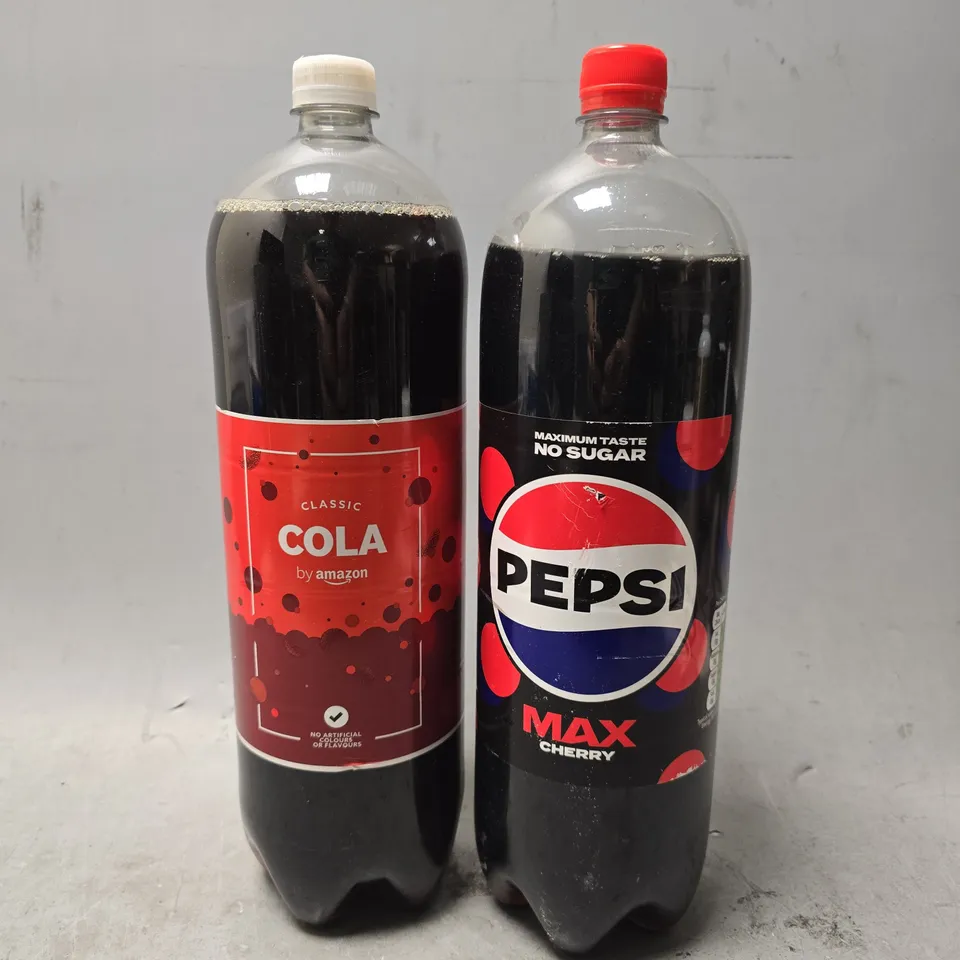 APPROXIMATELY 4 ASSORTED DRINKS ITEMS TO INCLUDE - PEPSI MAX CHERRY , COLA AMAZON