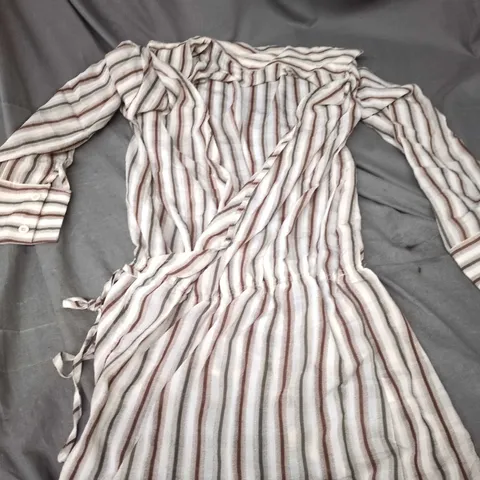 STRIPED WRAP-STYLE WOMEN'S DRESS/ROBE MUSERA