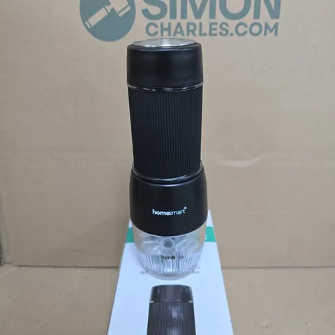 HOMESMART PORTABLE TRAVEL COFFEE MAKER – BLACK WITH GLASS CARAFE