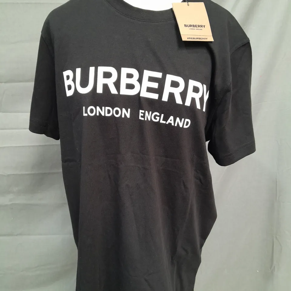 BURBERRY BLACK CREW T-SHIRT - SIZE UNSPECIFIED