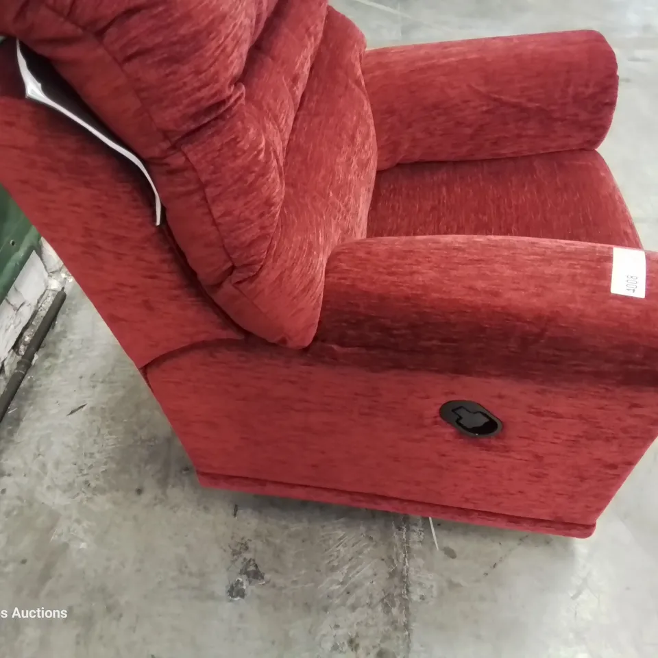 QUALITY BRITISH DESIGNER G PLAN MALVERN MANUAL RECLINING EASY CHAIR RED FABRIC 