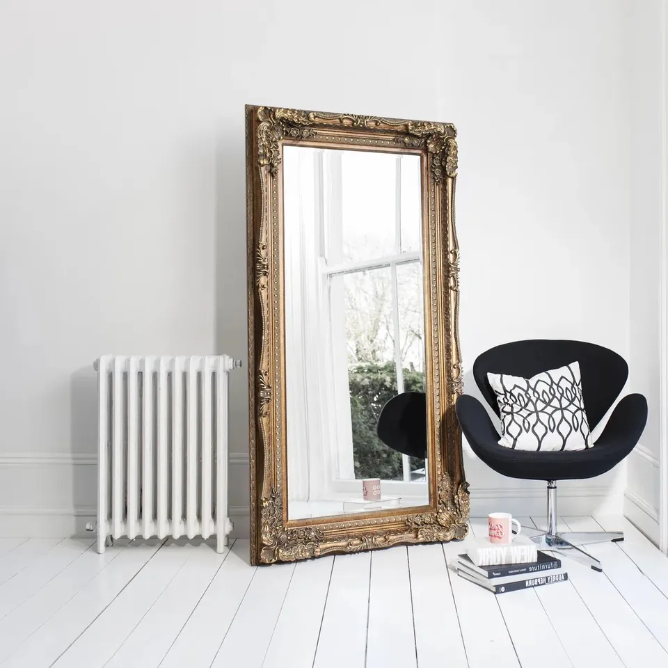 BOXED LAPEER WOOD FLAT MIRROR 