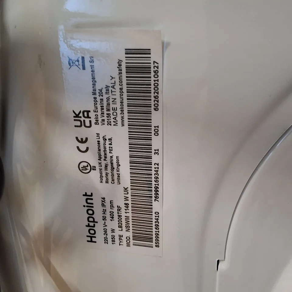 HOTPOINT ANTI-STAIN NSWM 1146 W UK 11 KG 1400 SPIN WASHING MACHINE - WHITE