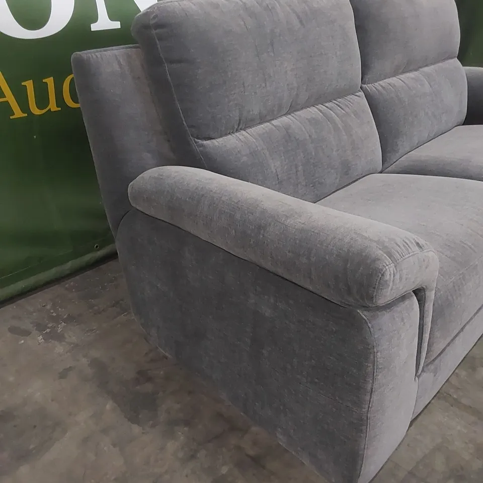 QUALITY DESIGNER ITALIAN MADE FLORENCE 3 SEATER FABRIC UPHOLSTERED SOFA - ANTHRACITE GREY