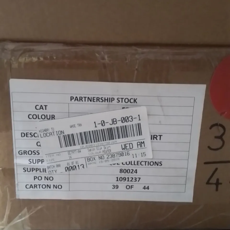 BOXED BRAND NEW APPROXIMATELY 13 ANTHOLOGY SATIN SLIP SKIRT PEWTER SIZE 16