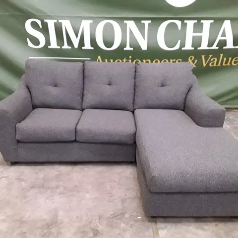 QUALITY DESIGNER AILISH CORNER SOFA RHF CHAISE - DARK GREY FABRIC