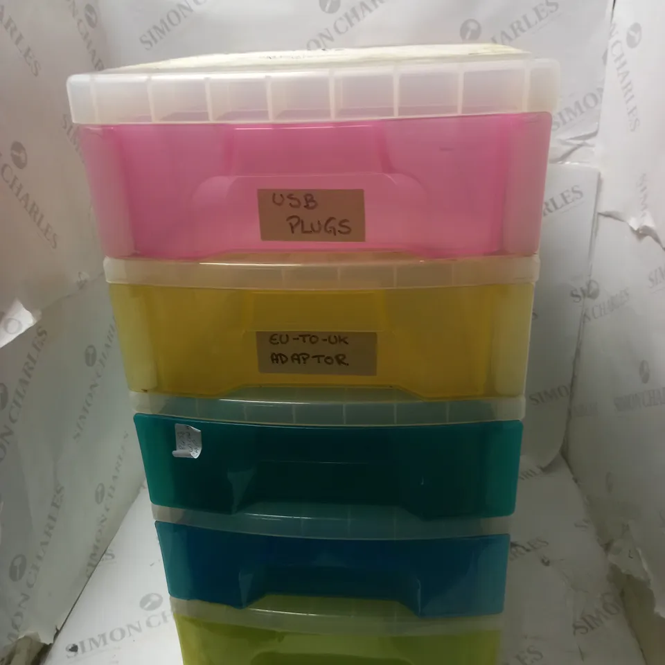 PLASTIC STORAGE SHELVING UNIT 