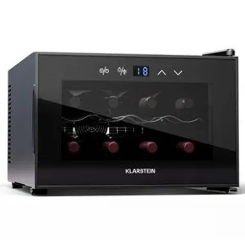 BOXED KLARSTEIN SHIRAZ 8 UNO COMPACT SERVING WINE COOLER FOR 8 BOTTLES