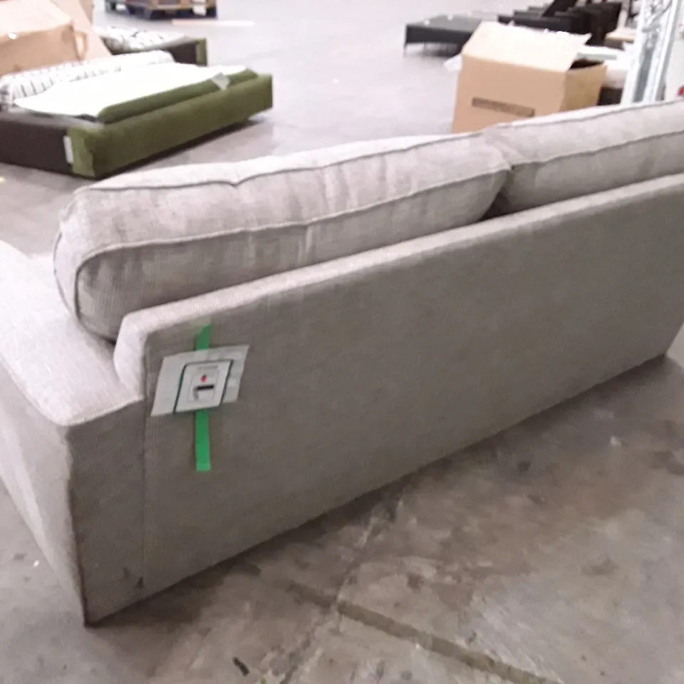 QUALITY DESIGNER 3 SEATER SOFA - GREY FABRIC 