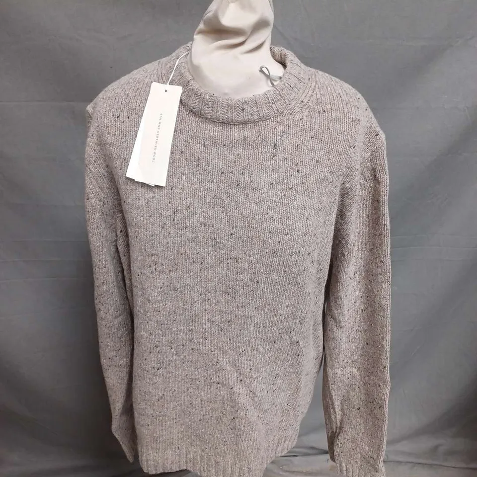 ARKET WOOL BLEND SWEATER IN MOLE SIZE M