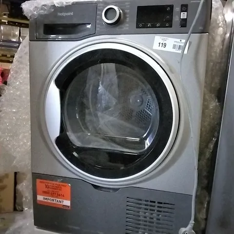 DESIGNER HOTPOINT H3D81GSUK FREESTANDING CONDENSER 8KG TUMBLE DRYER GRAPHITE