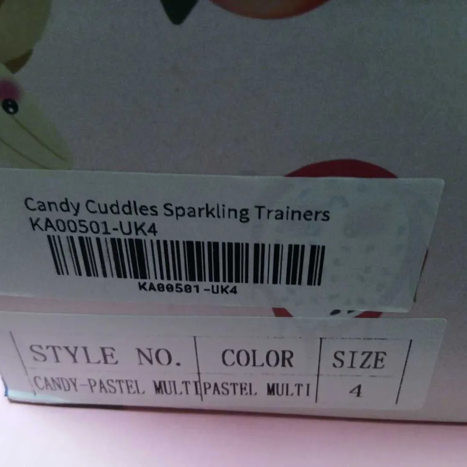 KOI FRUITTI TUTTI CANDY CUDDLES SPARKLING TRAINERS – UK 4 – CANDY PASTEL MULTICOLOR
