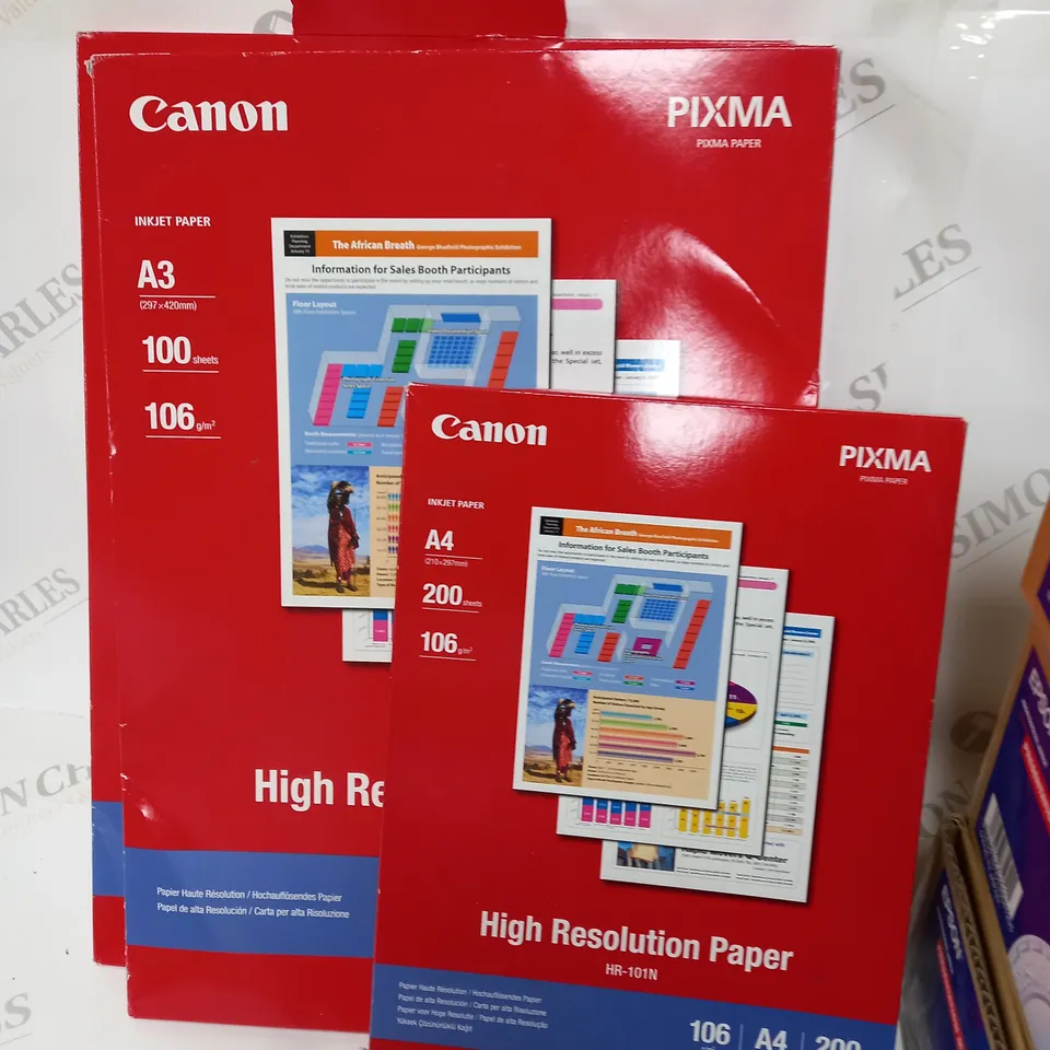 LOT OF 6 PRINTER PAPER ITEMS TO INCLUDE CANON HIGH RESOLUTION AND EPSOM PRESENTATION MATT PAPER