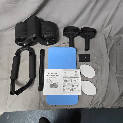ABDOMINAL EXERCISE ROLLER KIT WITH BLUE BOARD AND DISCS