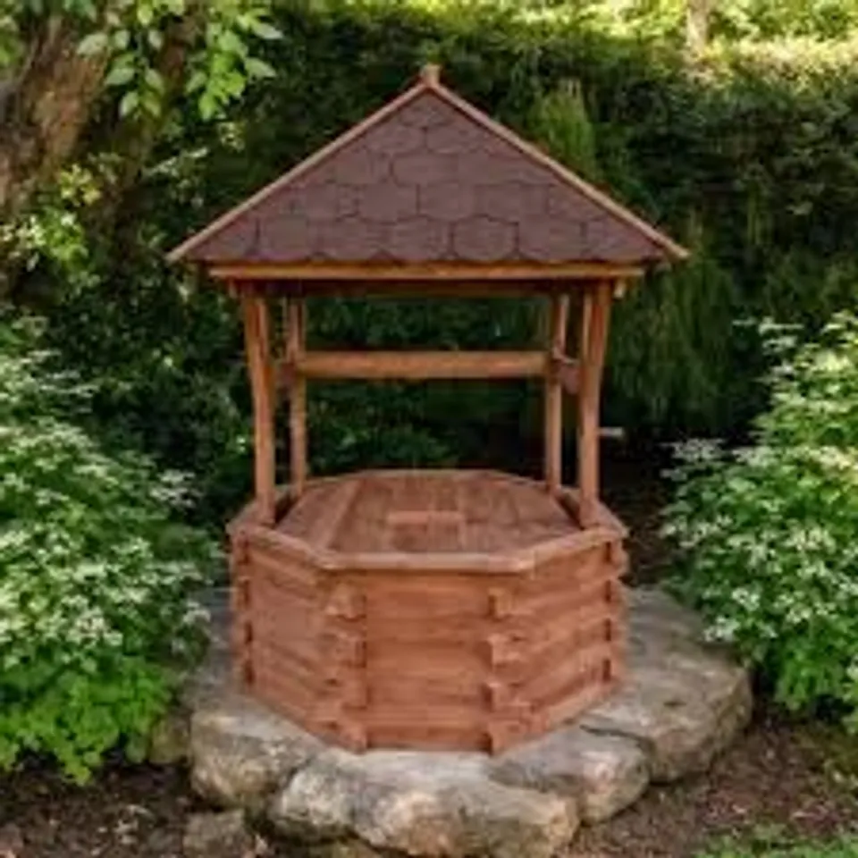 BOXED RIALTO GARDEN BRIDGE ORNAMENTAL BRIDGE 58X58X122CM ROPE SOLID WOOD 