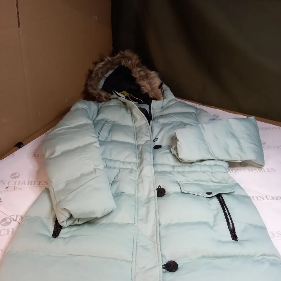 BOOHOO TURQUOISE WINTER COAT SIZE 10