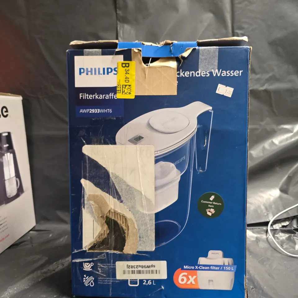 PHILIPS WATER FILTER , 2.6 L, INCLUDES 6X FILTERS