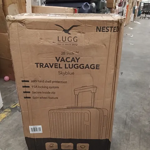 BOXED KEPLIN LUGG 28 INCH VACAY TRAVEL LUGGAGE SKY-BLUE COLOUR 