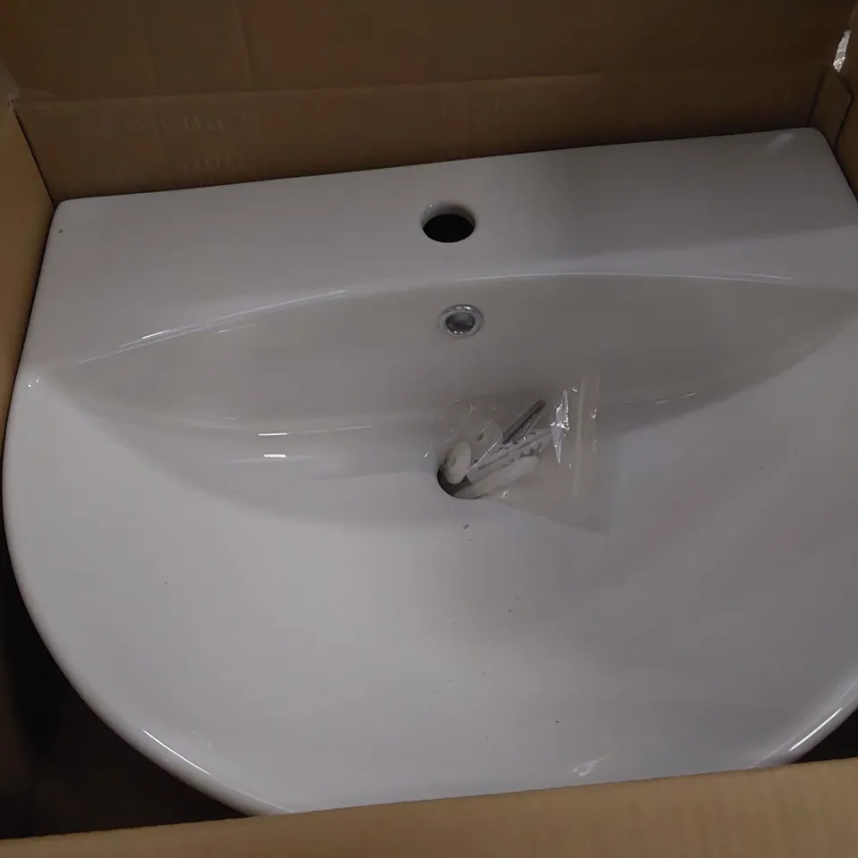 BOXED 550mm BASIN 1 TAP HOLE EDG550