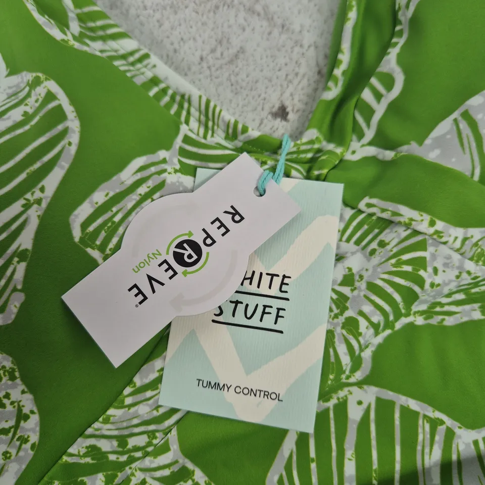 WHITE STUFF VALLEY TANKINI – GREEN LEAF PRINT, UK 14