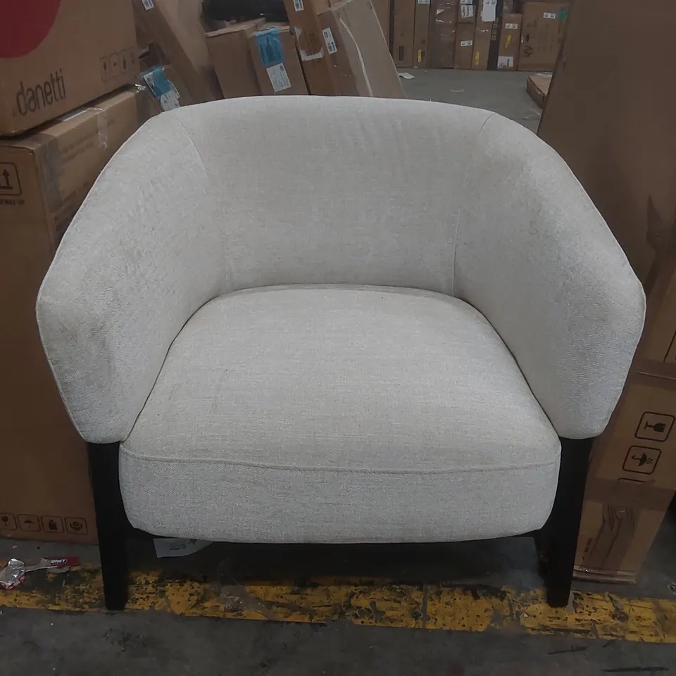 DANETTI PARKER IVORY FABRIC ACCENT CHAIR
