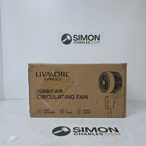 LIVMORE SPACES TURBO AIR CIRCULATING FAN – BOXED