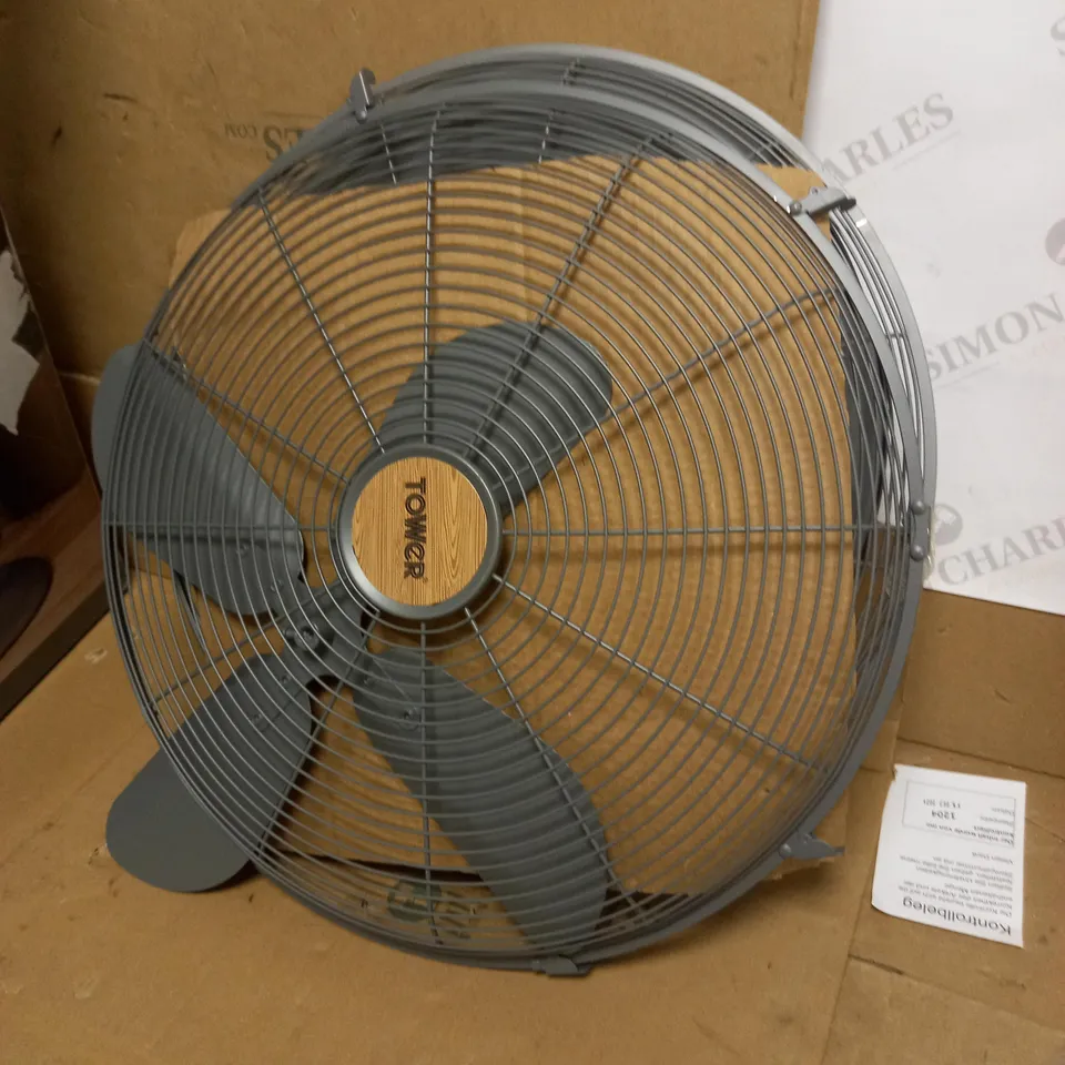 TOWER SCANDI 16 INCH GREY METAL PEDESTAL FAN
