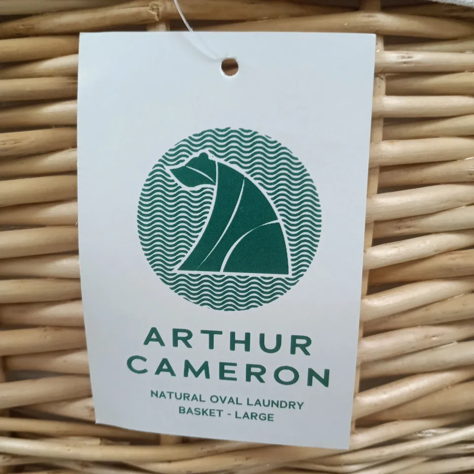 ARTHUR CAMERON NATURAL OVAL LAUNDRY BASKET – LARGE