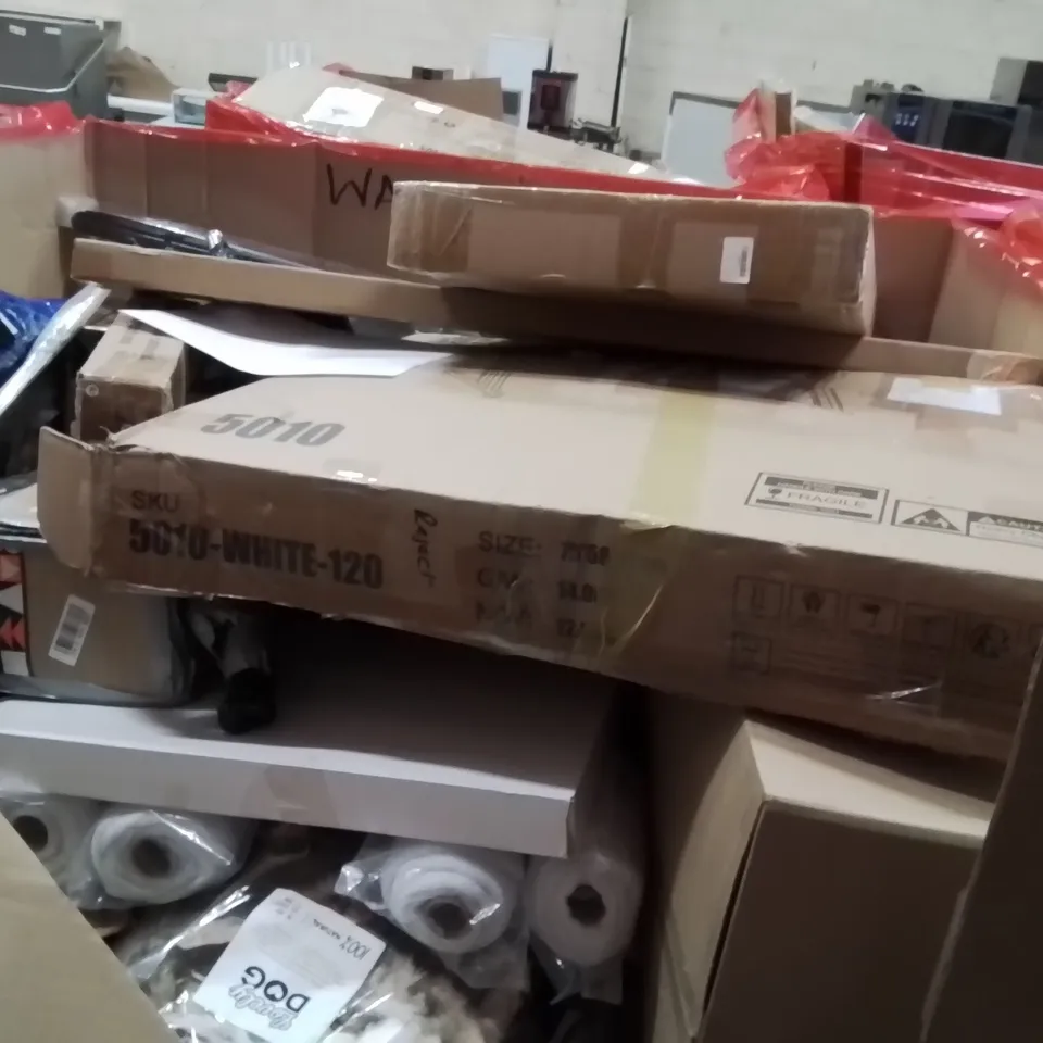 PALLET OF ASSORTED HOUSEHOLD GOODS AND PRODUCTS TO INCLUDE;KIDS DOLL HOUSE,SLIMLINE HEATER 