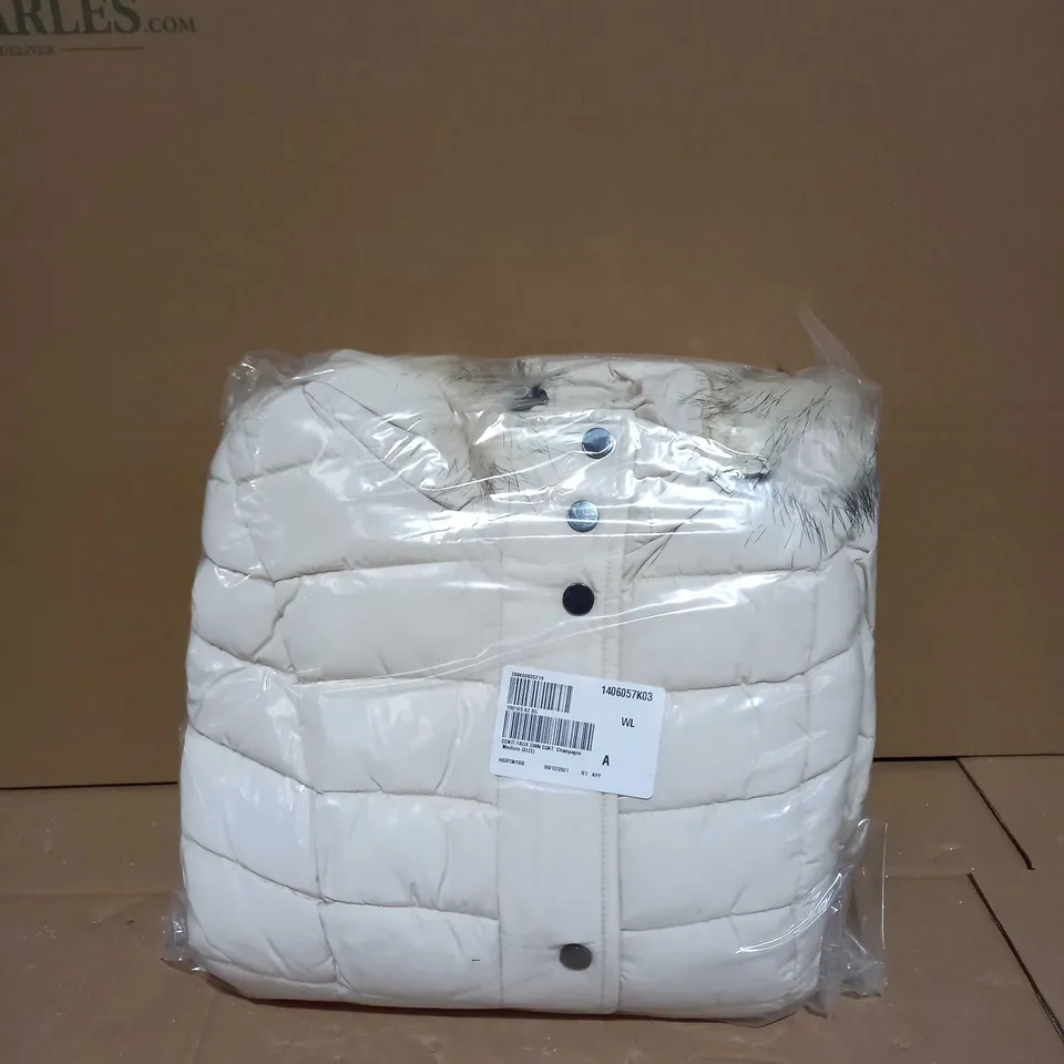 CENTIGRADE FAUX DOWN COAT CHAMPAGNE - MEDIUM 