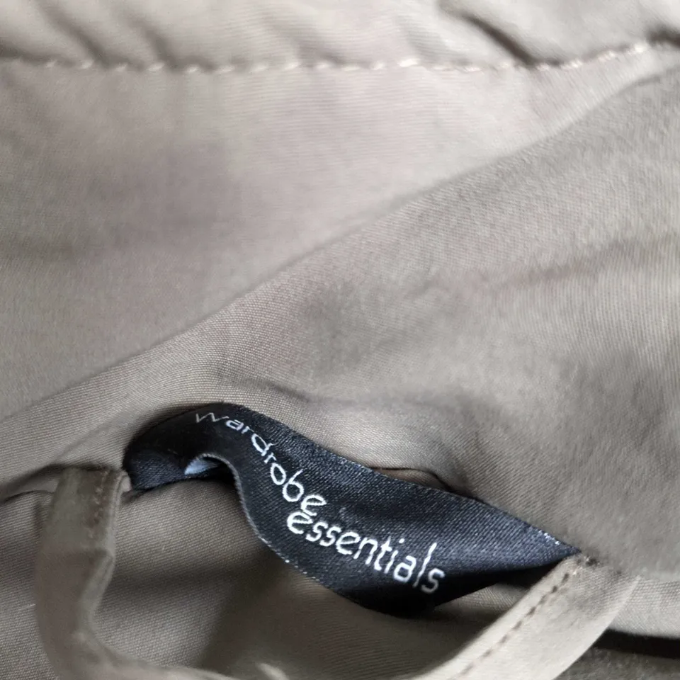 WARDROBE ESSENTIALS OLIVE PARKA JACKET WITH FUR TRIM - SIZE UNSPECIFIED 