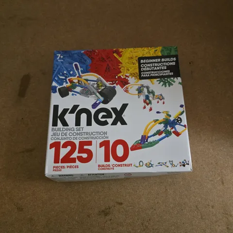 K'NEX BUILDING SET – 125 PIECES, 10 BUILDS, BOXED (AGES 7+)