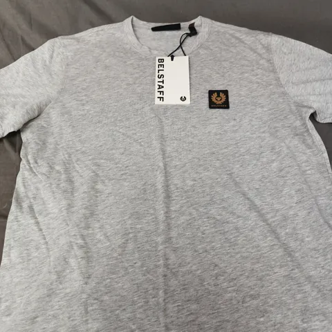 BELSTAFF PATCH T-SHIRT β OLD SILVER HEATHER, MEDIUM