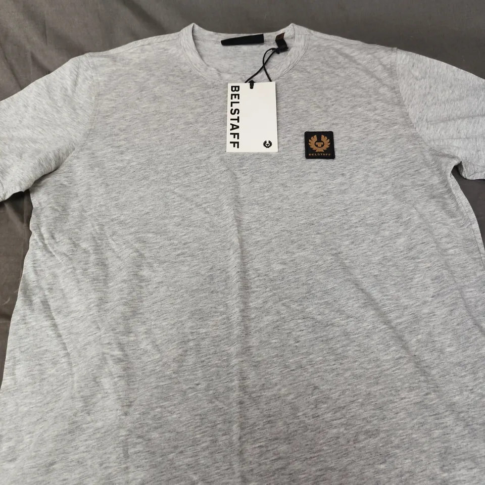 BELSTAFF PATCH T-SHIRT – OLD SILVER HEATHER, MEDIUM