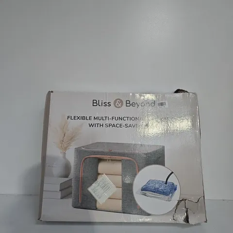 BLISS & BEYOND FLEXIBLE MULTI-FUNCTION STORAGE OTTOMAN – SPACE-SAVING (BOXED)