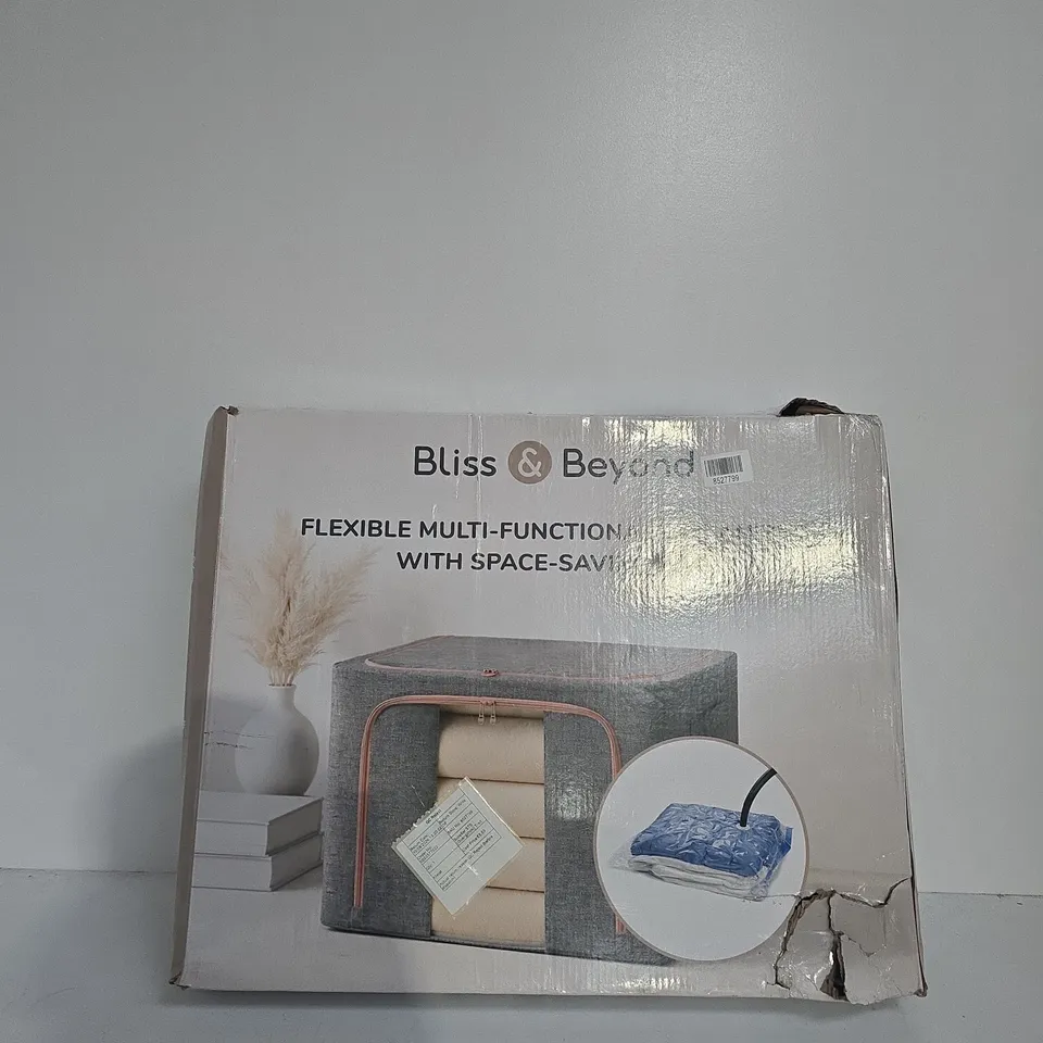BLISS & BEYOND FLEXIBLE MULTI-FUNCTION STORAGE OTTOMAN – SPACE-SAVING (BOXED)