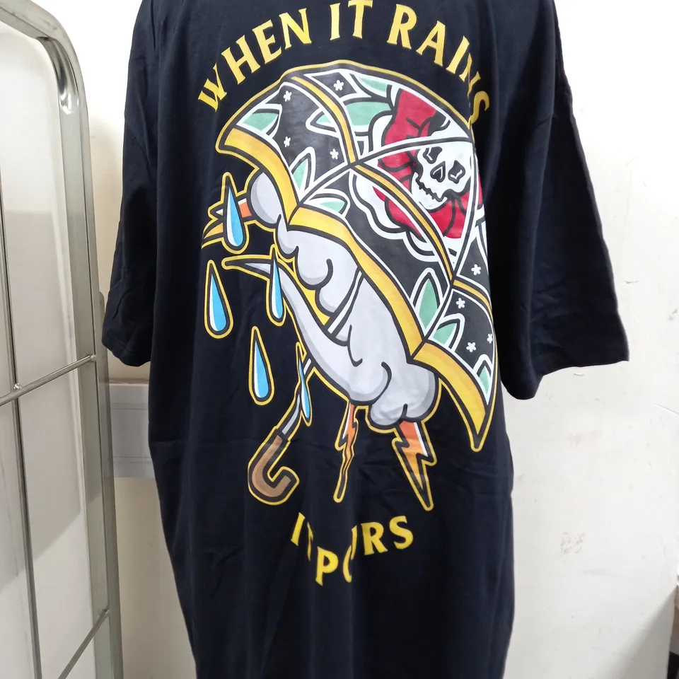 BROKEN SOCIETY WHEN IT RAINS IT POURS IN BLACK - 3XL