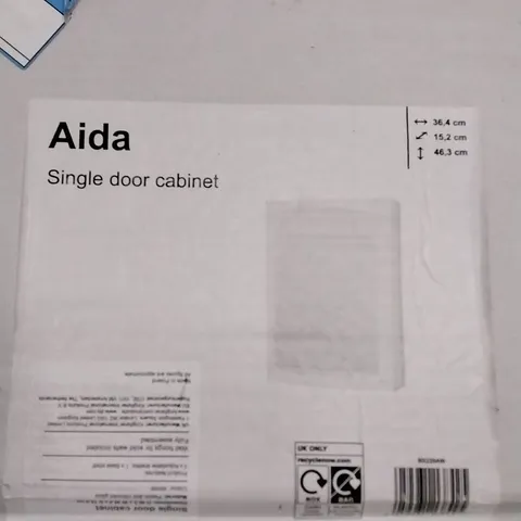 BOXED AIDA SINGLE DOOR CABINET -  WHITE