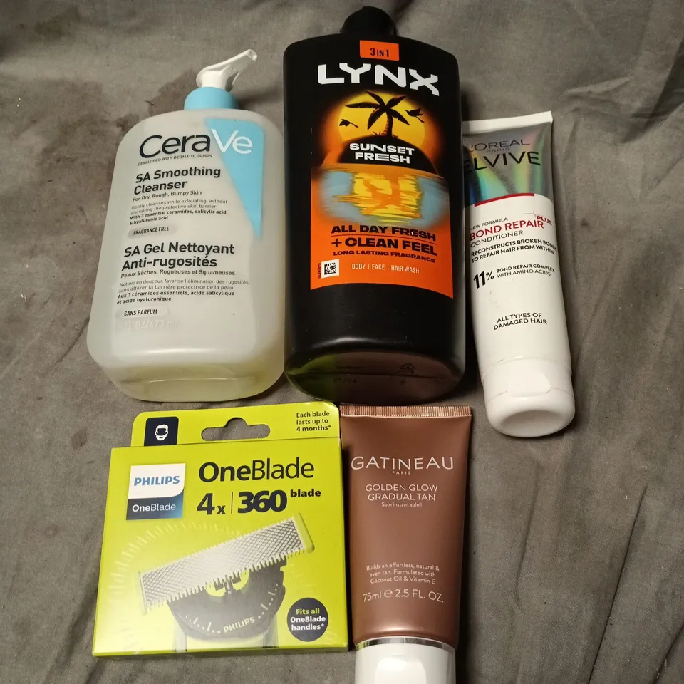 APPROXIMATELY 20 X ASSORTED COSMETIC ITEMS TO INCLUDE LYNX, CERA VE, L'OREAL ELVIVE, GATINEAU ETC