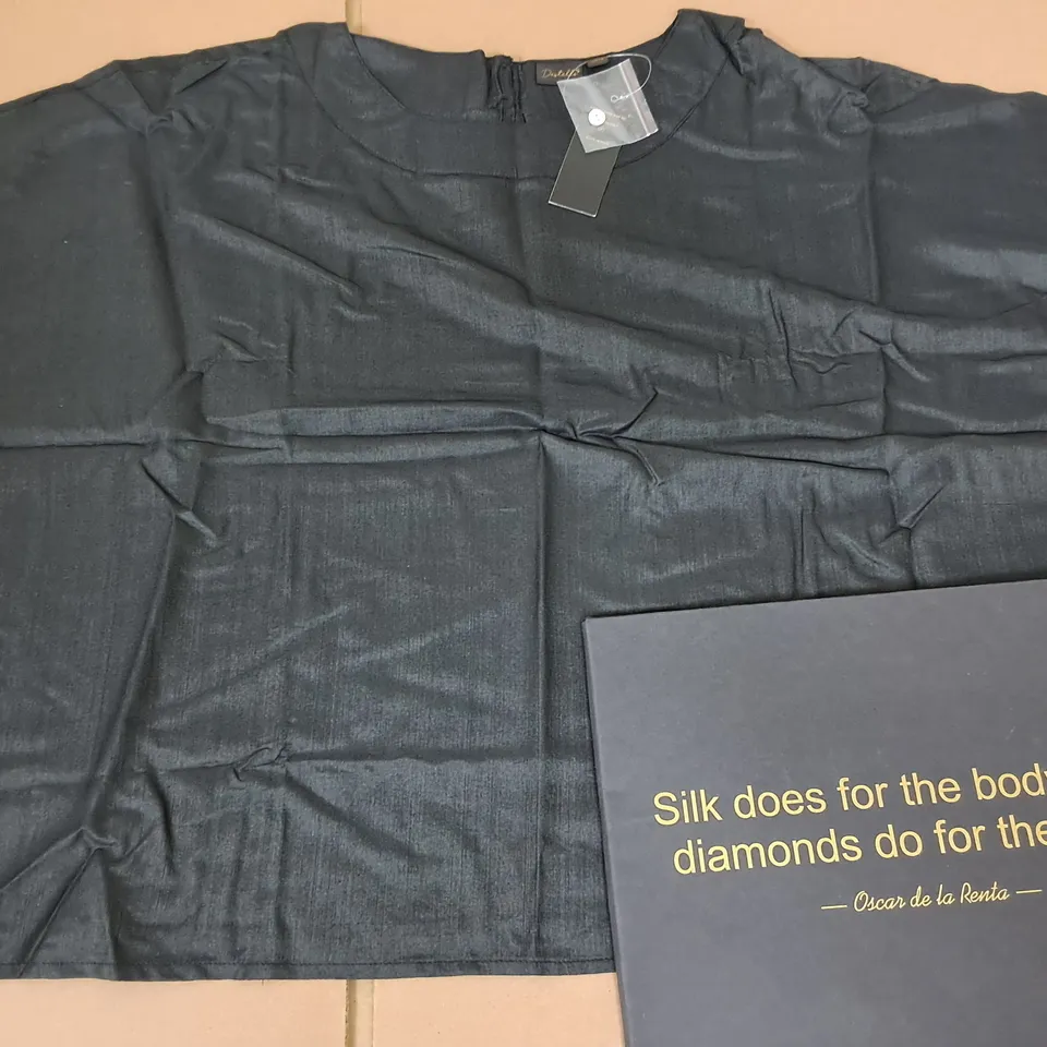 LOT OF 2 BRAND NEW DESTELLO SILK/MODAL TOPS IN BLACK - 18