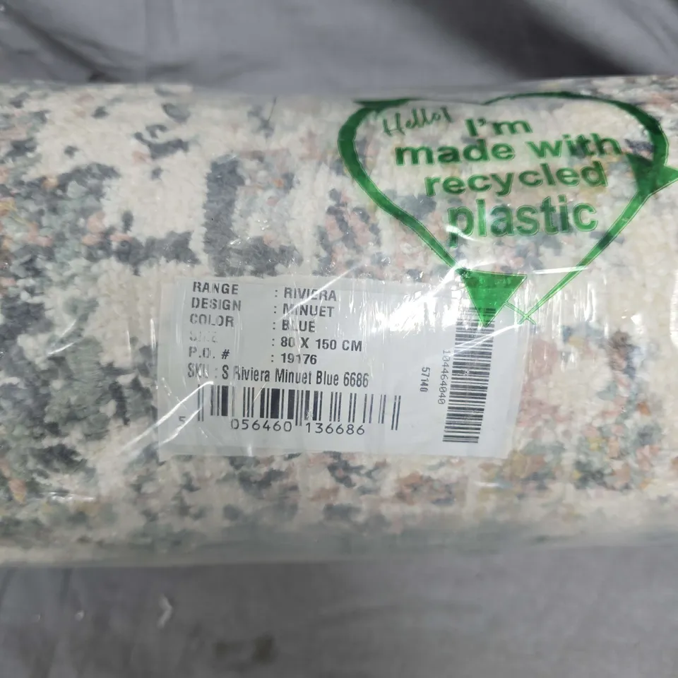 RIVIERA MINUET BLUE RUG – 80 X 150 CM (ROLLED)